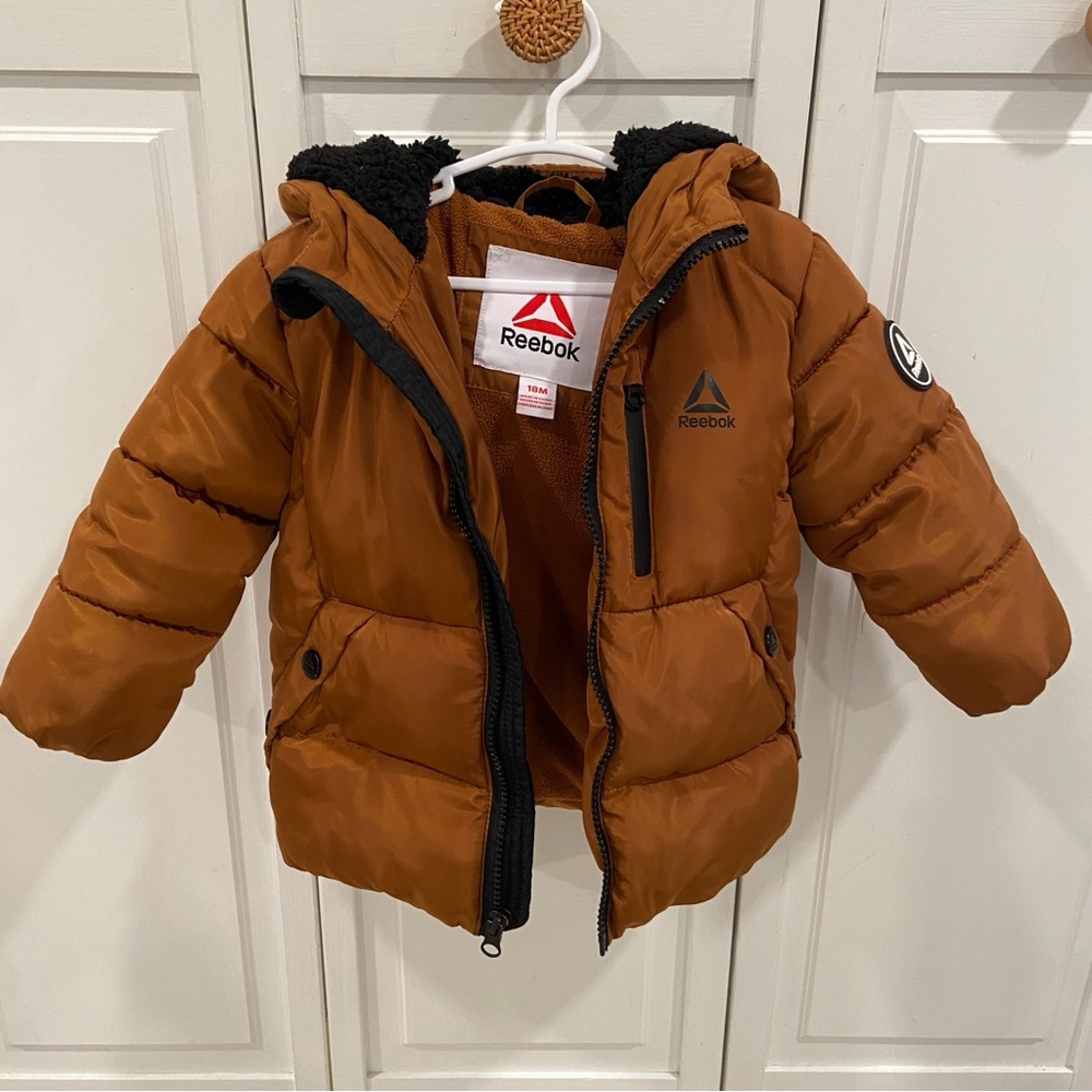 Reebok Tan Puffer Jacket size 18M